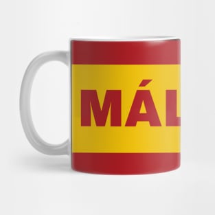 Málaga City in Spanish Flag Colors Mug